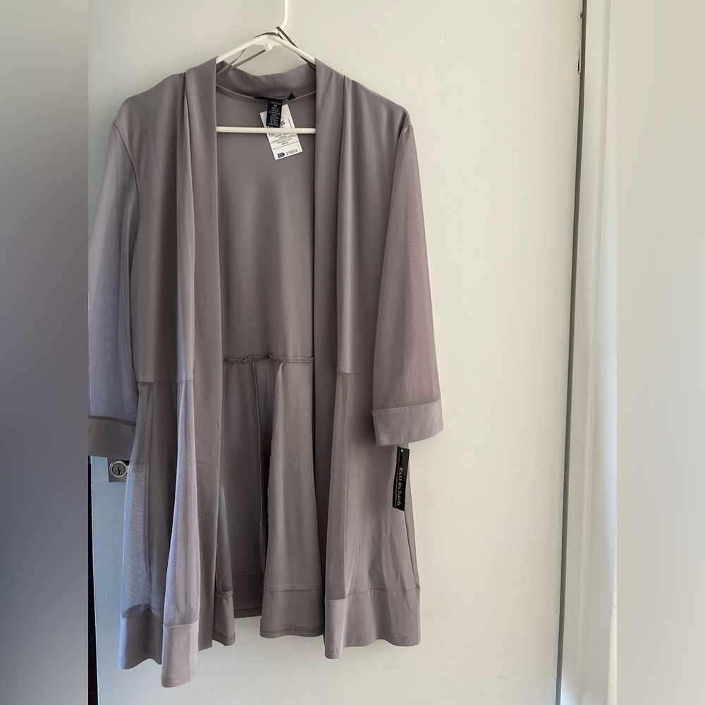 Elegant Gray Women's Sleepwear jacket robe